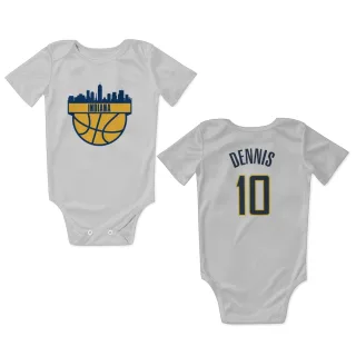 Indiana Pacers RayJ Dennis White  Newborn & Infant Bodysuit